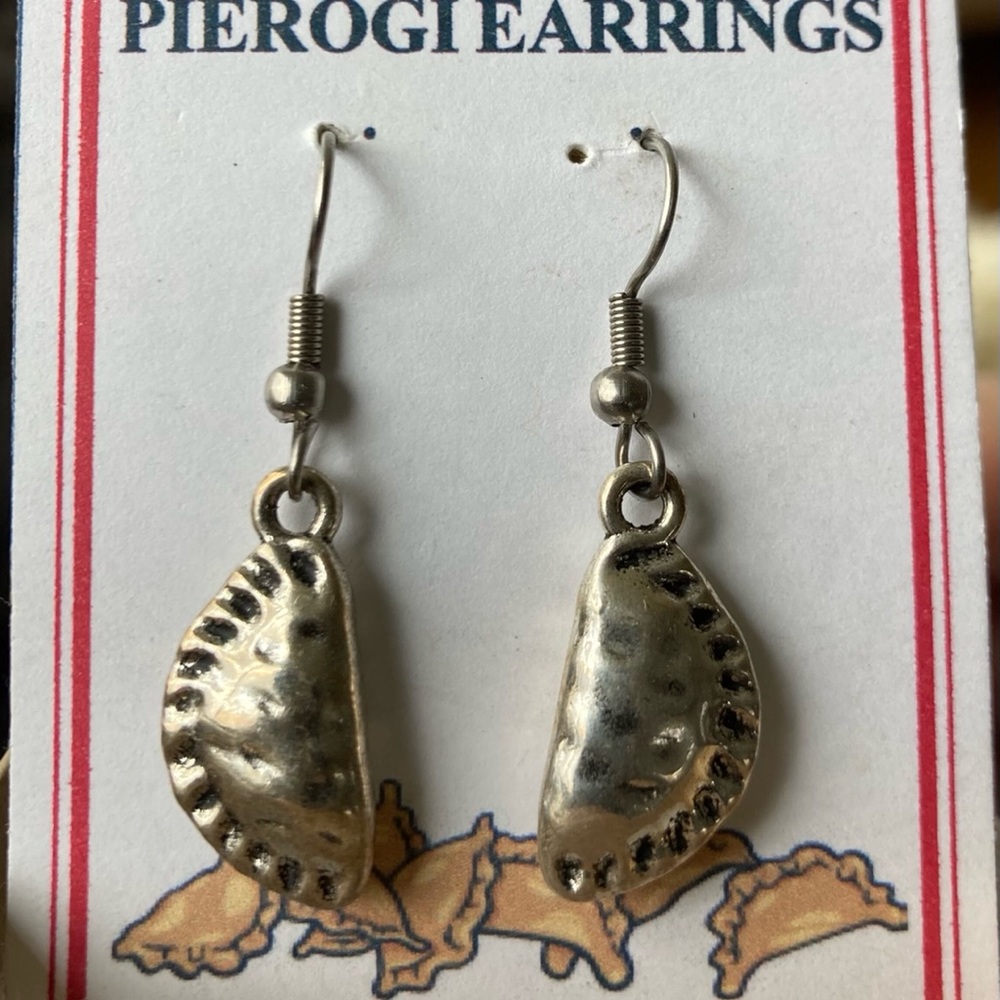 Handcrafted Sterling Silver Pierogi earrings